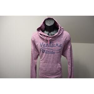 Cabelas Atheltic Hoodie Baggy Pullover Sweatshirt Marled Pink Womens Size Medium